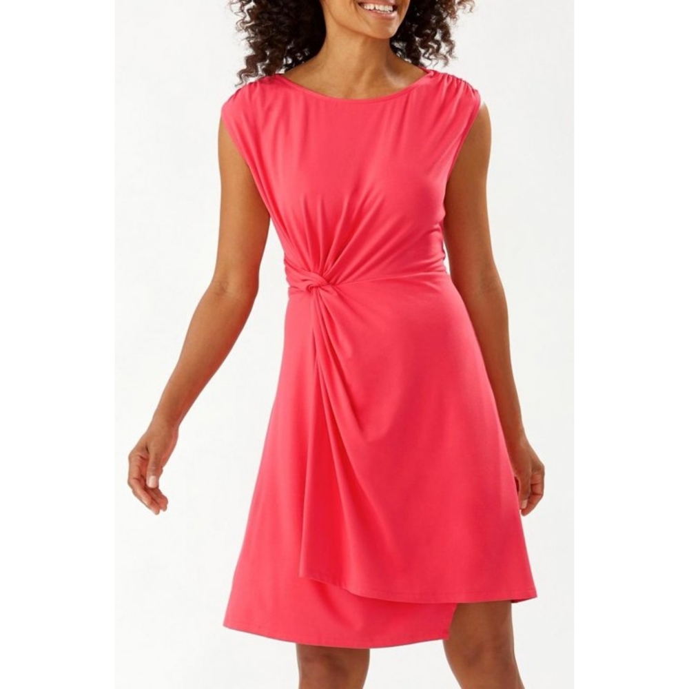 Tommy Bahama Women's Paradisa Sleeveless Side-Twist Coral Size Small